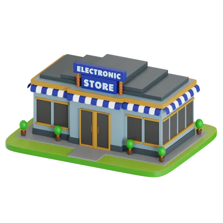 Loja Eletrônica  3D Icon