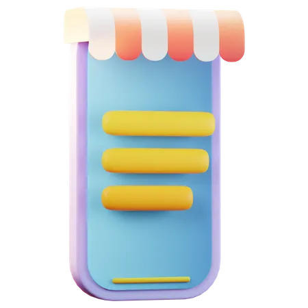 Loja móvel  3D Illustration