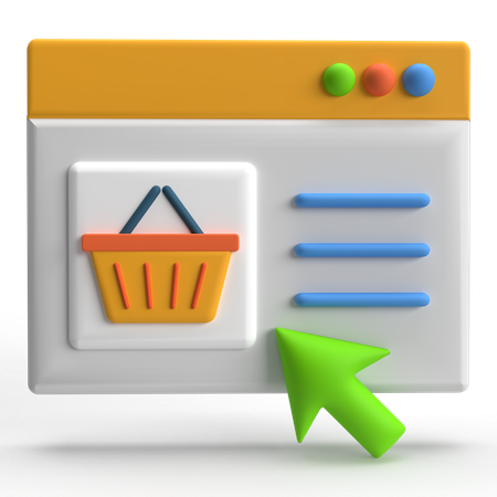 Loja online  3D Icon