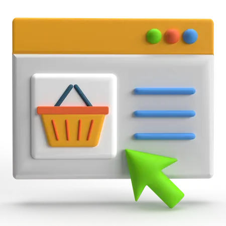 Loja online  3D Icon