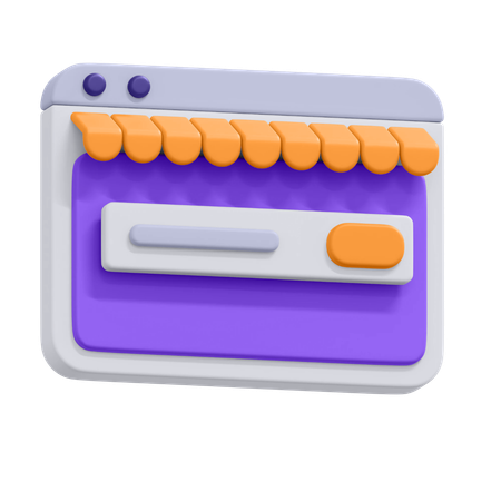 Loja online  3D Icon