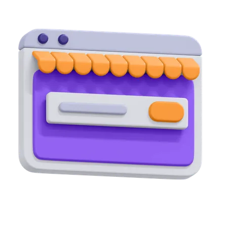 Loja online  3D Icon