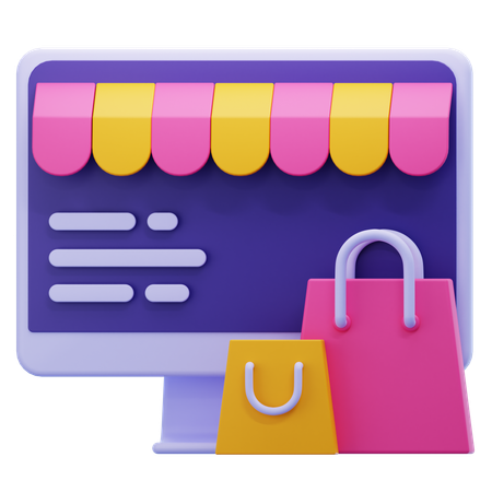 Compras on-line  3D Icon