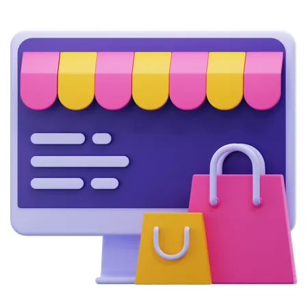 Compras on-line  3D Icon