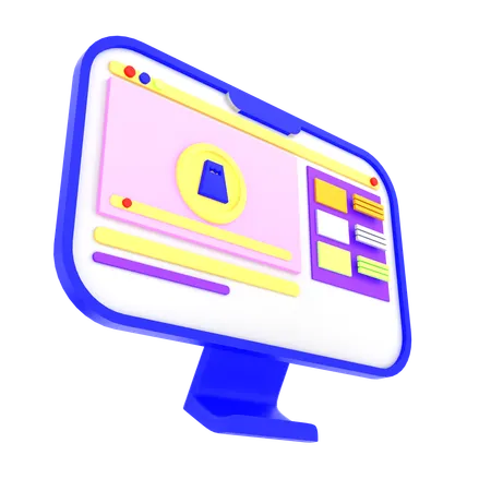 Loja online  3D Icon