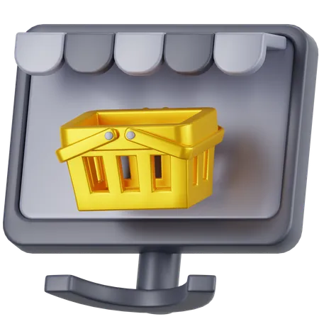 Loja online  3D Icon