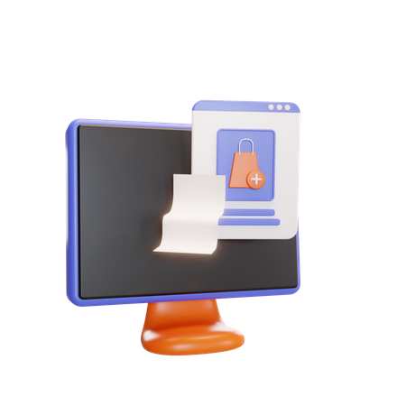 Loja online  3D Icon