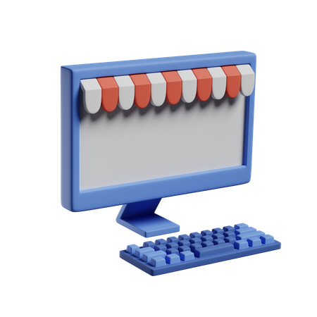 Loja online  3D Icon