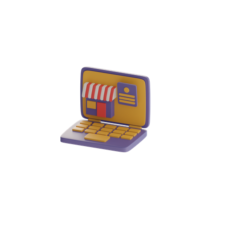 Loja online  3D Icon