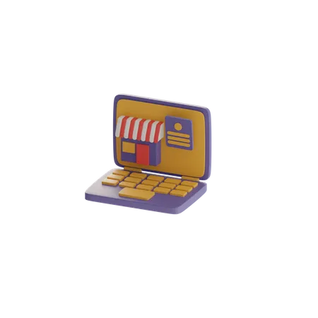 Loja online  3D Icon