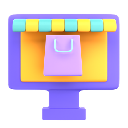 Loja online  3D Icon