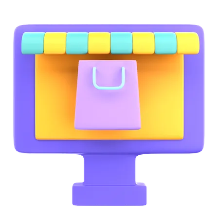 Loja online  3D Icon