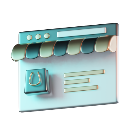 Loja virtual  3D Icon