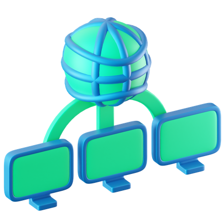 Lokales Netzwerk  3D Icon