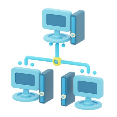 Lokales Netzwerk  3D Icon