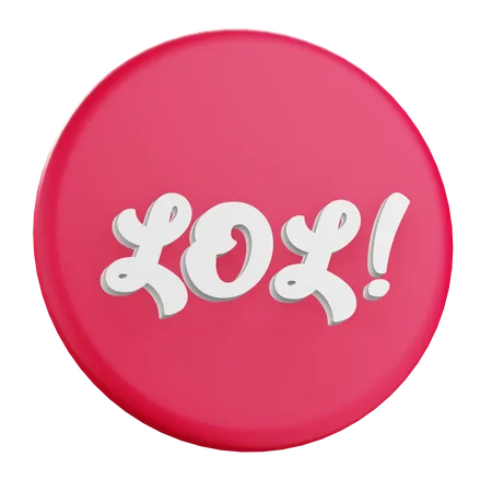 3 D Lol Sticker Text With Transparent Background 3D Icon