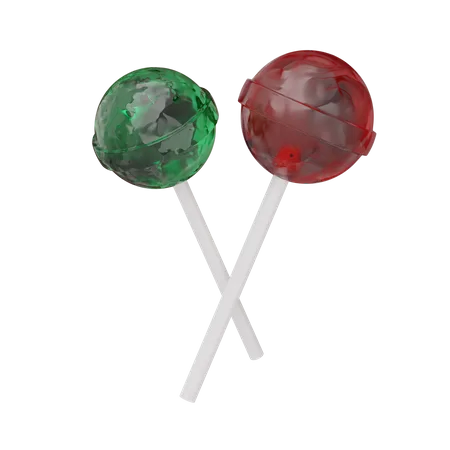 A Sweet Lollipop On A Stick 3D Icon