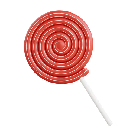 3 D Lollipop Candy Icon Illustration With Transparent Background 3D Icon