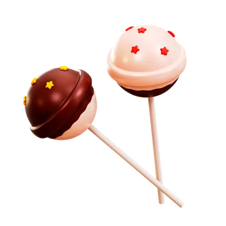 Lollipop Choco  3D Illustration