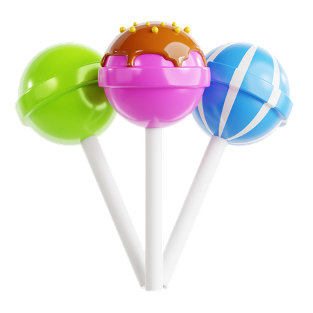 Lollipops  3D Icon