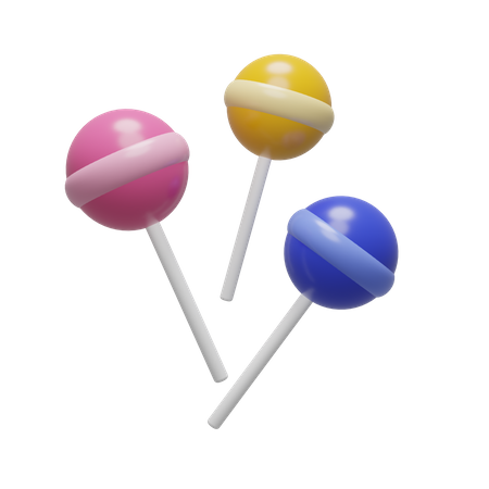 Lollipops  3D Icon