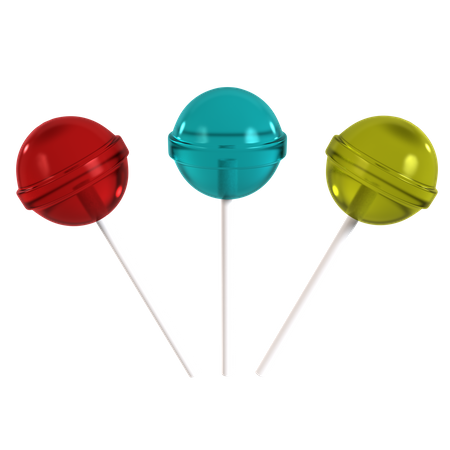 Lollipops  3D Illustration