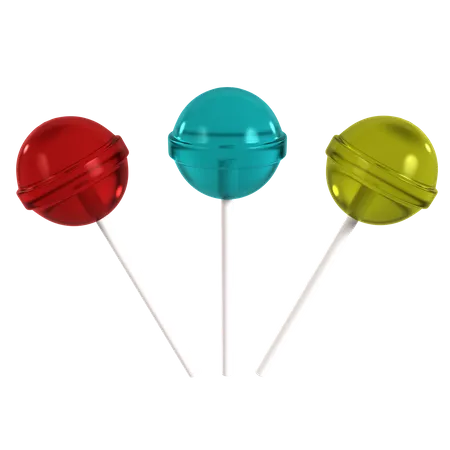 Lollipops  3D Illustration