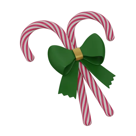 Lollipops And Bow  3D Icon