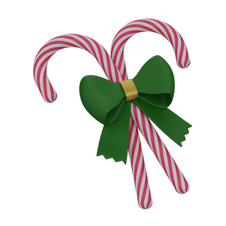 Lollipops And Bow 3D Icon