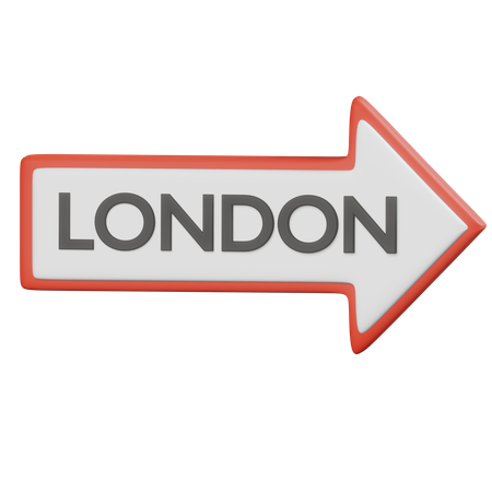 Londoner Straßenschild  3D Icon