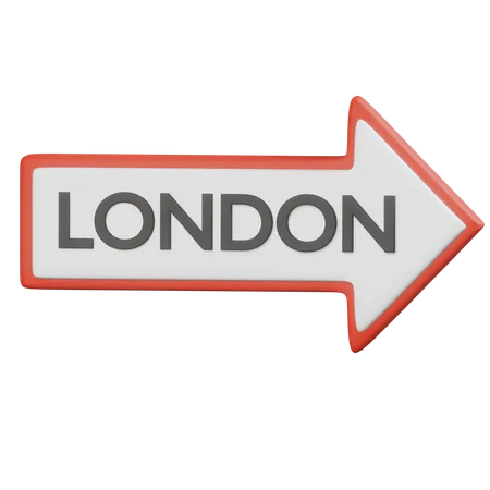 Londoner Straßenschild  3D Icon