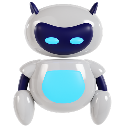 Lonely Robot’s Sad Pose  3D Illustration