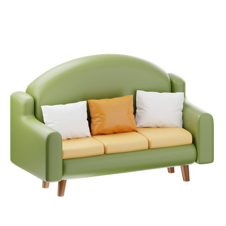 Long Couch  3D Icon