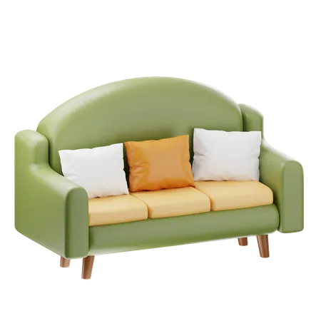 Long Couch  3D Icon