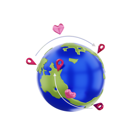 Long distance love  3D Icon