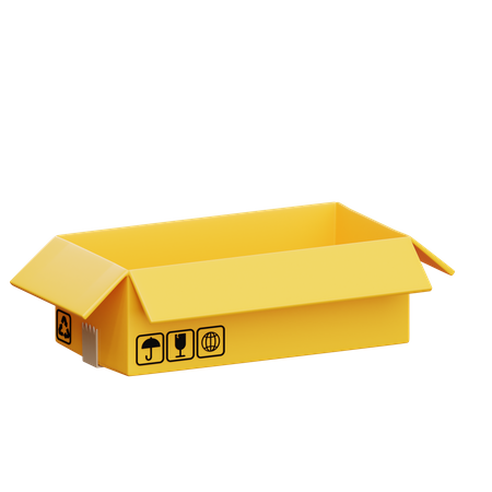 Long Open Package  3D Icon