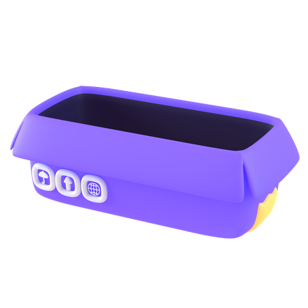 Long Open Package  3D Icon
