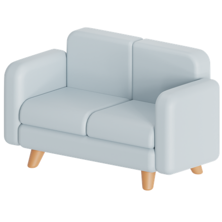 Long sofa  3D Icon