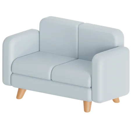 Long Sofa Design For Living Room 3D Icon
