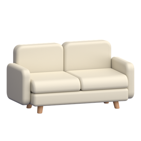 Long Sofa  3D Icon