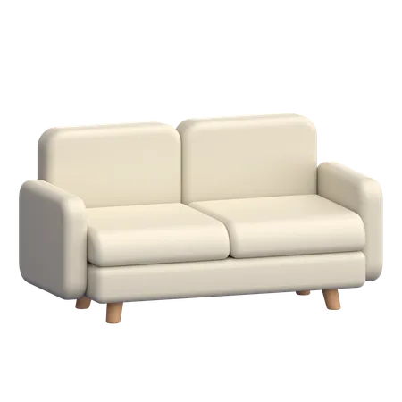 Long Sofa  3D Icon