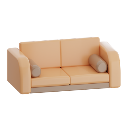Long Sofa  3D Icon