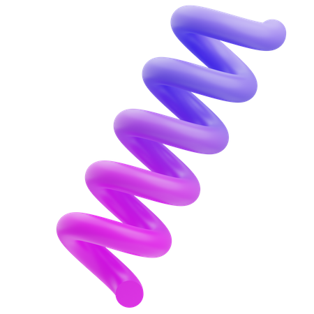 Long Spring Shape  3D Icon