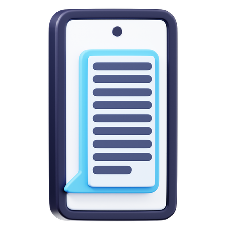 긴 문자 메시지  3D Icon