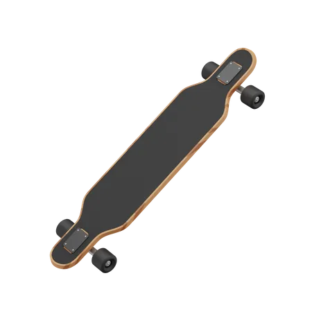 Longboard For Sports 3D Icon
