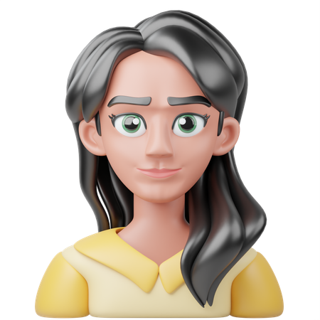 Longhair Girl  3D Icon