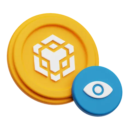 Look for Binance Crypto Coin  3D Icon