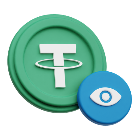 Look for Tether Crypto Coin  3D Icon