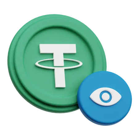 Look for Tether Crypto Coin  3D Icon