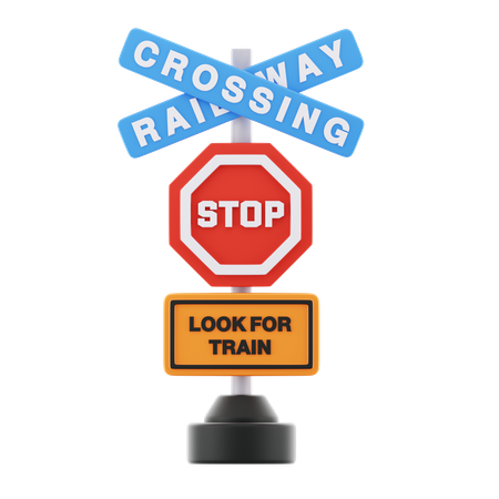 Look For Train sign  3D Icon